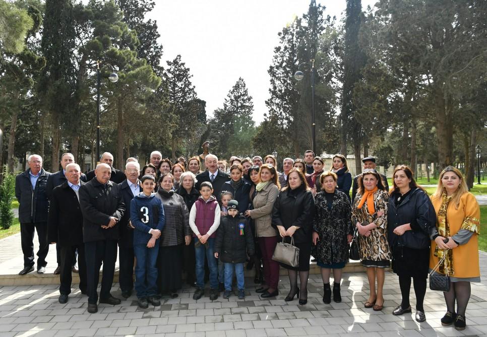 Azerbaijani president, First lady view conditions created at reconstructed Neftchilar park in Baku (PHOTO)
