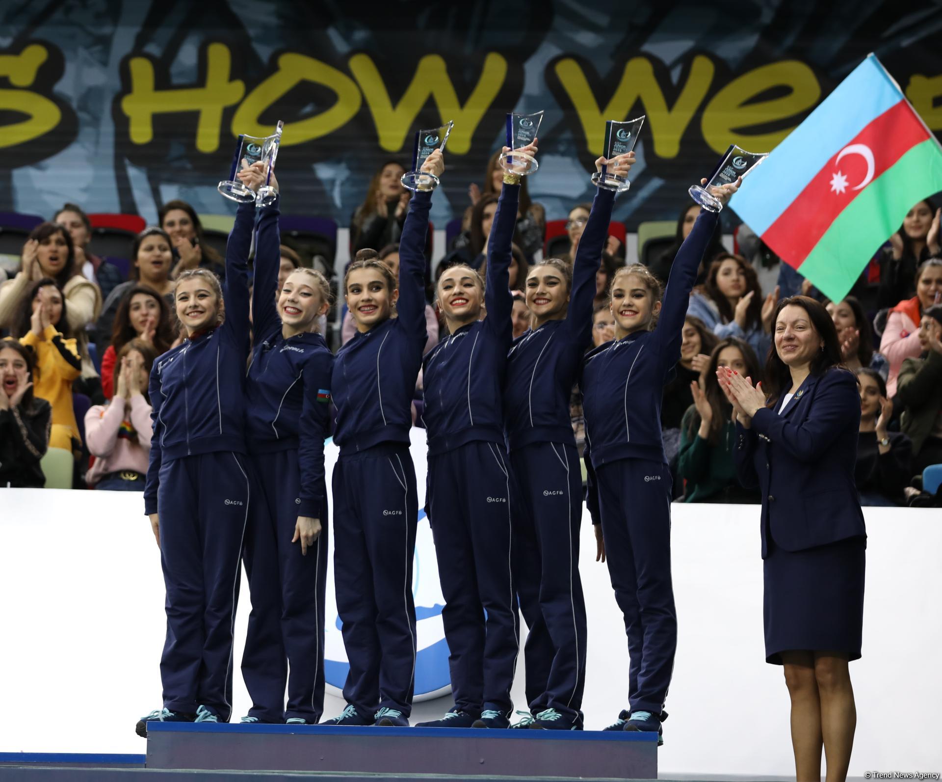 Azerbaijani team wins silver of AGF 2nd Junior Trophy in Rhythmic Gymnastics in group all-around (PHOTO)