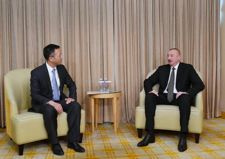 President Ilham Aliyev meets president of China National Electric Engineering (PHOTO)