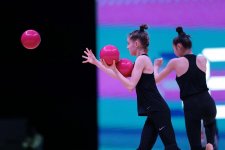 Podium training held in Baku for upcoming Rhythmic Gymnastics World Cup (PHOTO)