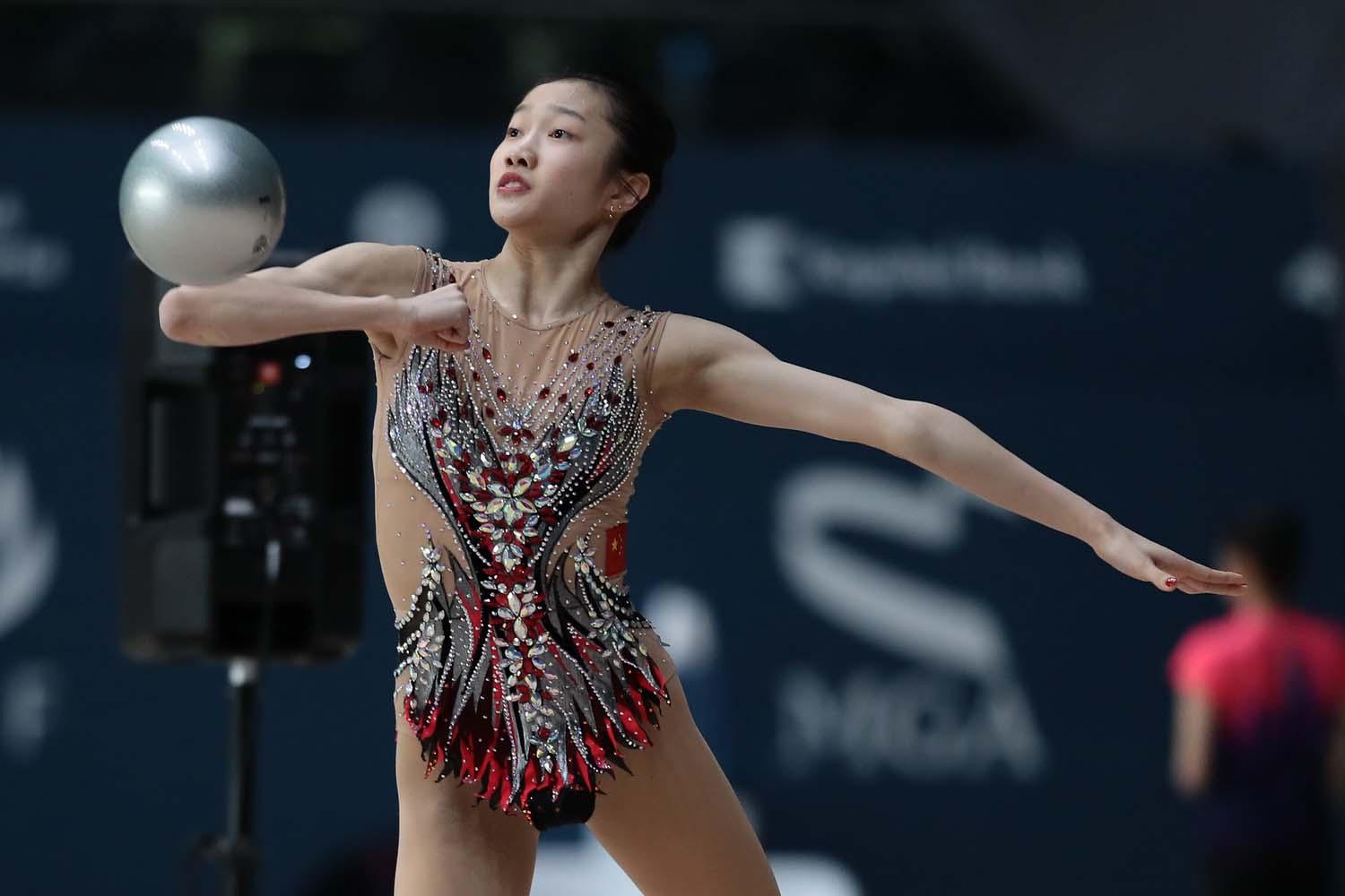 Podium training held in Baku for upcoming Rhythmic Gymnastics World Cup (PHOTO)