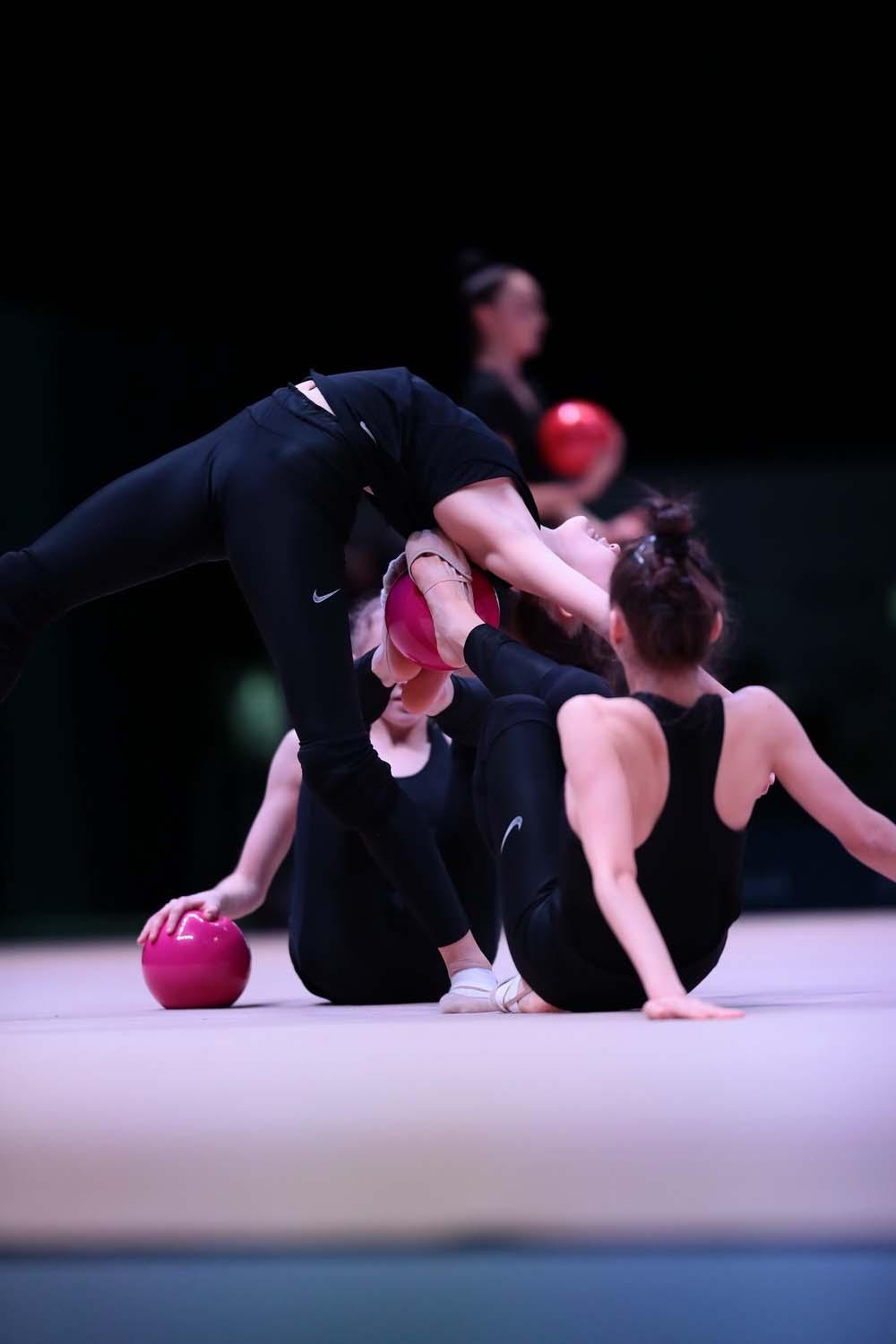 Podium training held in Baku for upcoming Rhythmic Gymnastics World Cup (PHOTO)
