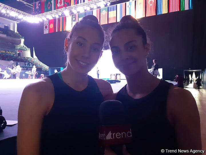 Spanish gymnasts talk on big and beautiful National Gymnastics Arena in Baku (PHOTO)