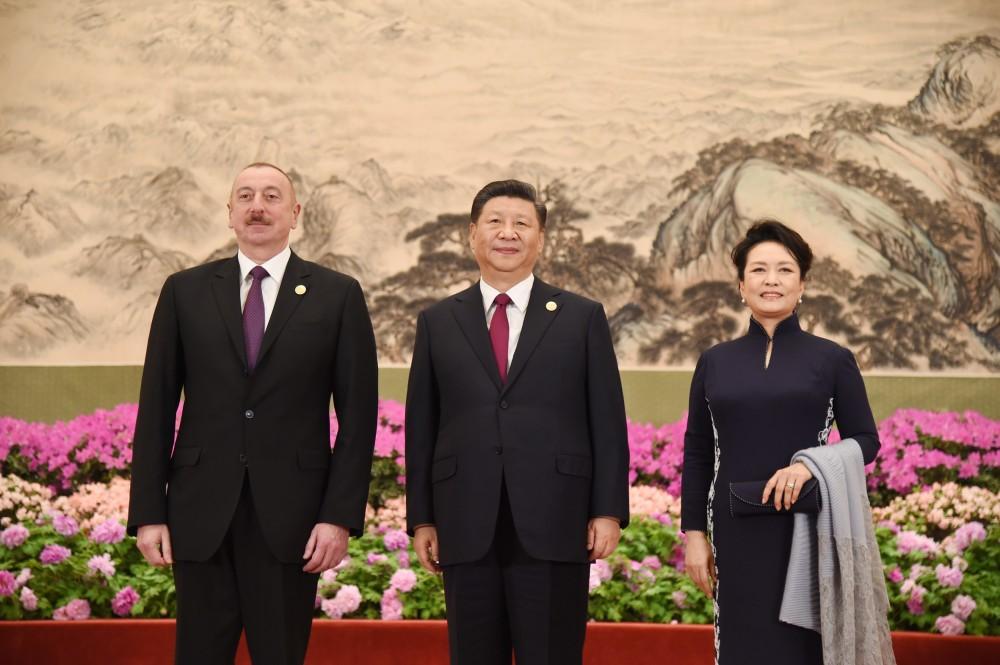 Azerbaijani president attends reception for participants of Belt and Road International Forum (PHOTO)