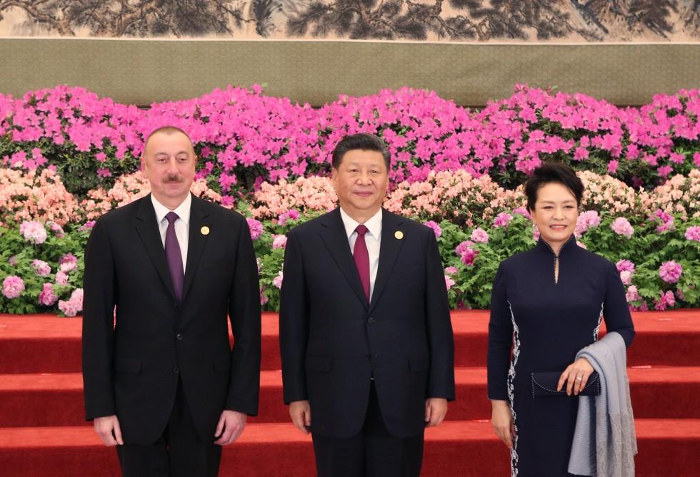 Azerbaijani president attends reception for participants of Belt and Road International Forum (PHOTO)