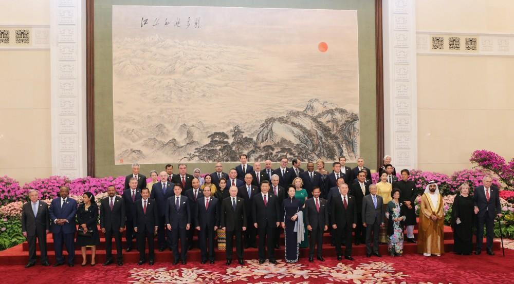 Azerbaijani president attends reception for participants of Belt and Road International Forum (PHOTO)