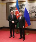 Azerbaijani president meets with Russian counterpart in Beijing (PHOTO)