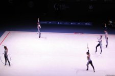 Qualifications of teams in group exercises with three hoops, two pairs of clubs held in World Cup (PHOTO)