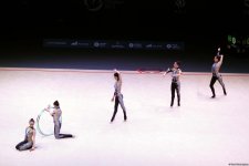 Qualifications of teams in group exercises with three hoops, two pairs of clubs held in World Cup (PHOTO)