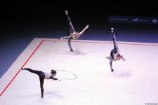 Qualifications of teams in group exercises with three hoops, two pairs of clubs held in World Cup (PHOTO)
