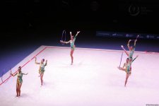 Qualifications of teams in group exercises with three hoops, two pairs of clubs held in World Cup (PHOTO)