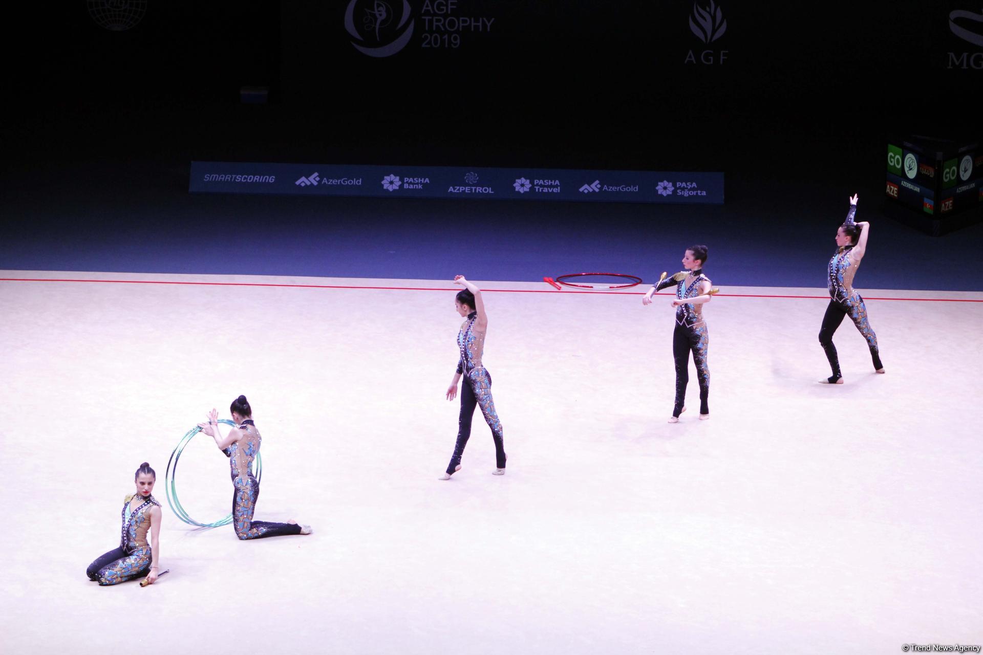 Qualifications of teams in group exercises with three hoops, two pairs of clubs held in World Cup (PHOTO)