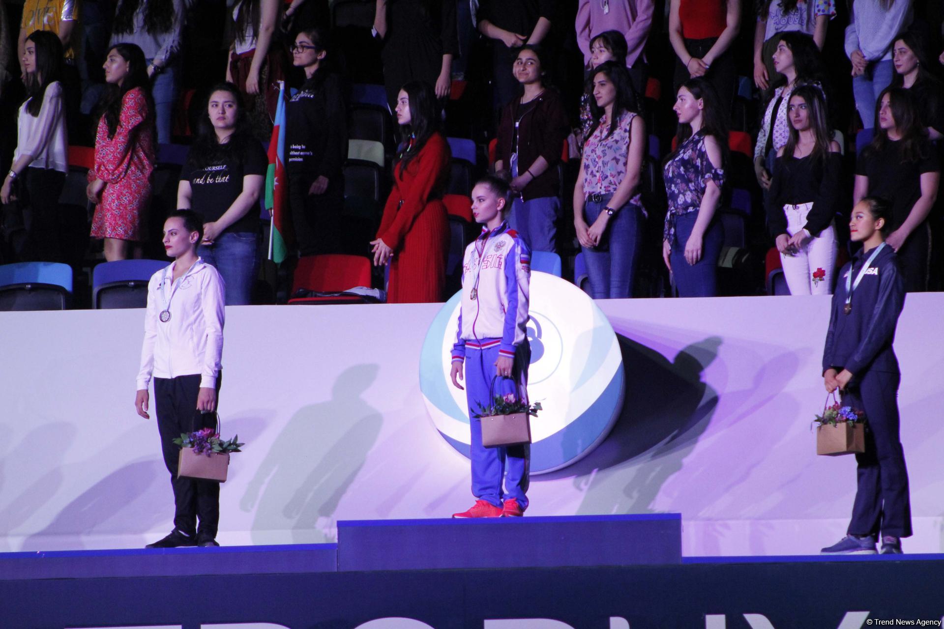Winners in individual finals of FIG Rhythmic Gymnastics World Cup awarded in Baku (PHOTO)