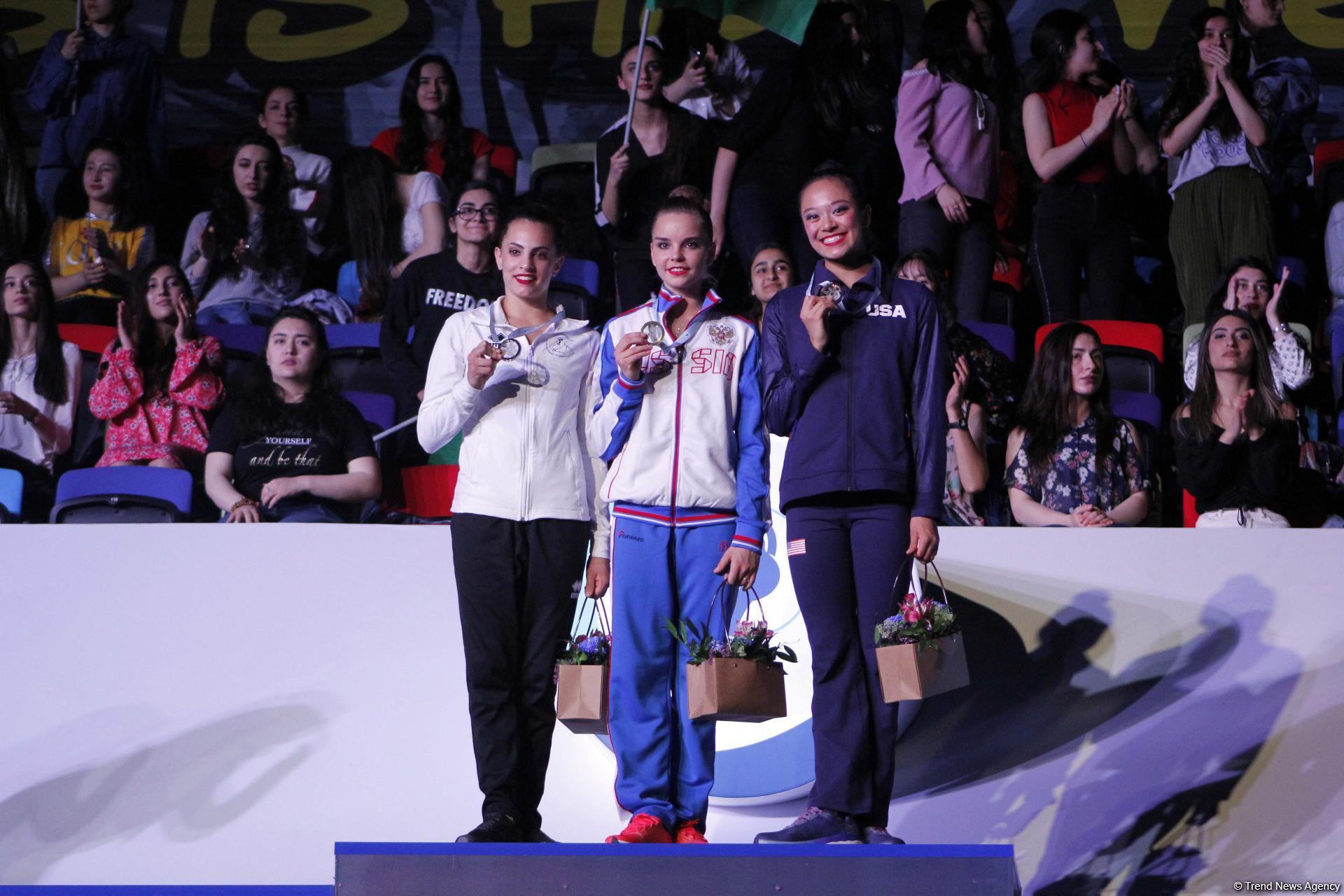 Winners in individual finals of FIG Rhythmic Gymnastics World Cup awarded in Baku (PHOTO)