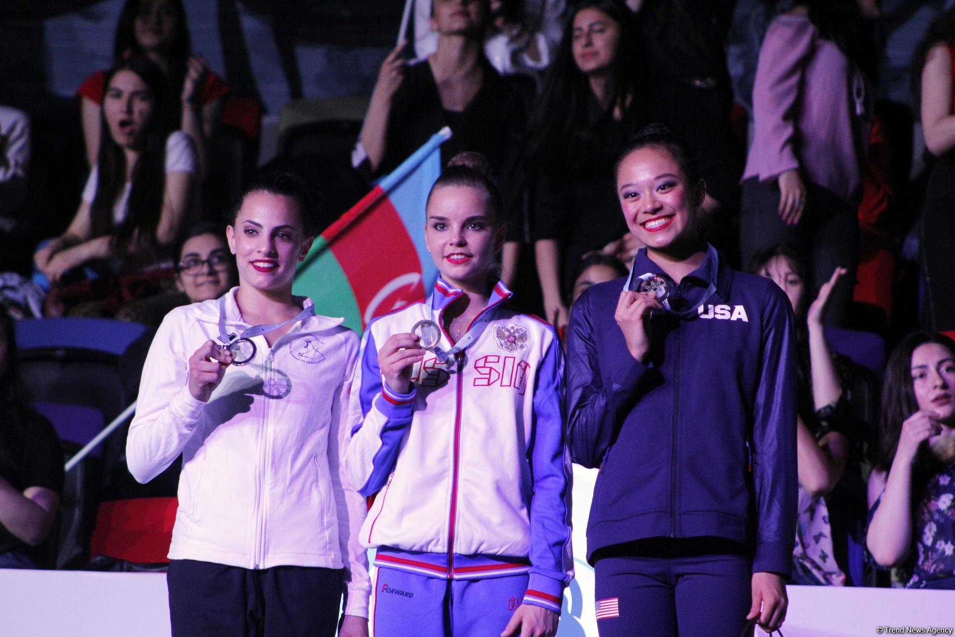 Winners in individual finals of FIG Rhythmic Gymnastics World Cup awarded in Baku (PHOTO)