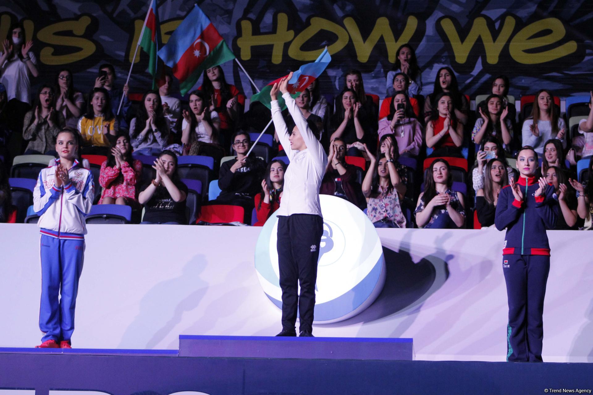 Winners in individual finals of FIG Rhythmic Gymnastics World Cup awarded in Baku (PHOTO)
