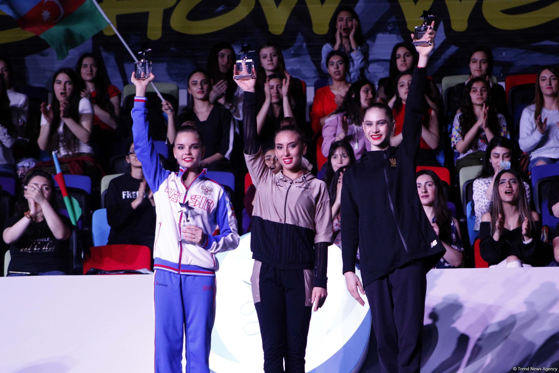 Winners in individual finals of FIG Rhythmic Gymnastics World Cup awarded in Baku (PHOTO)