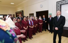 Azerbaijani president, first lady inaugurate Gobustan branch of Azerkhalcha OJSC (PHOTO)