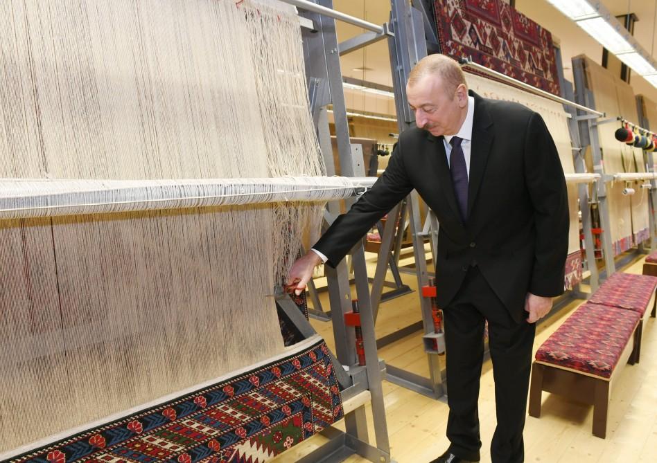 Azerbaijani president, first lady inaugurate Gobustan branch of Azerkhalcha OJSC (PHOTO)