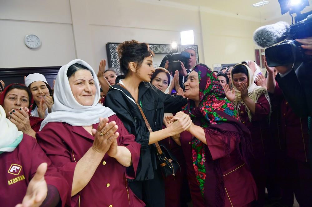 Azerbaijani president, first lady inaugurate Gobustan branch of Azerkhalcha OJSC (PHOTO)