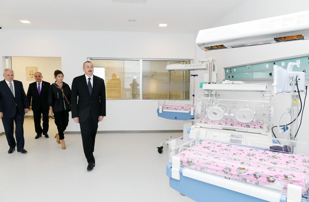 Azerbaijani president, first lady inaugurate Gobustan District Central Hospital (PHOTO)