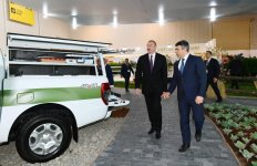 President Aliyev views 25th Azerbaijan International Food Industry and 13th Azerbaijan International Agriculture exhibitions (PHOTO)