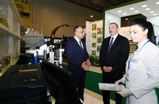President Aliyev views 25th Azerbaijan International Food Industry and 13th Azerbaijan International Agriculture exhibitions (PHOTO)
