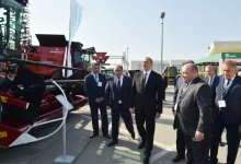 President Aliyev views 25th Azerbaijan International Food Industry and 13th Azerbaijan International Agriculture exhibitions (PHOTO)
