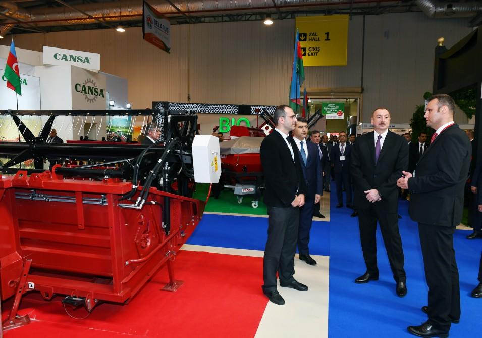 President Aliyev views 25th Azerbaijan International Food Industry and 13th Azerbaijan International Agriculture exhibitions (PHOTO)