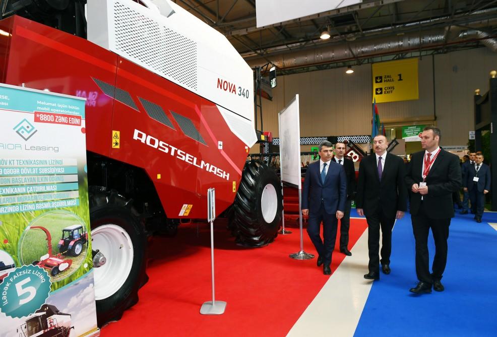 President Aliyev views 25th Azerbaijan International Food Industry and 13th Azerbaijan International Agriculture exhibitions (PHOTO)