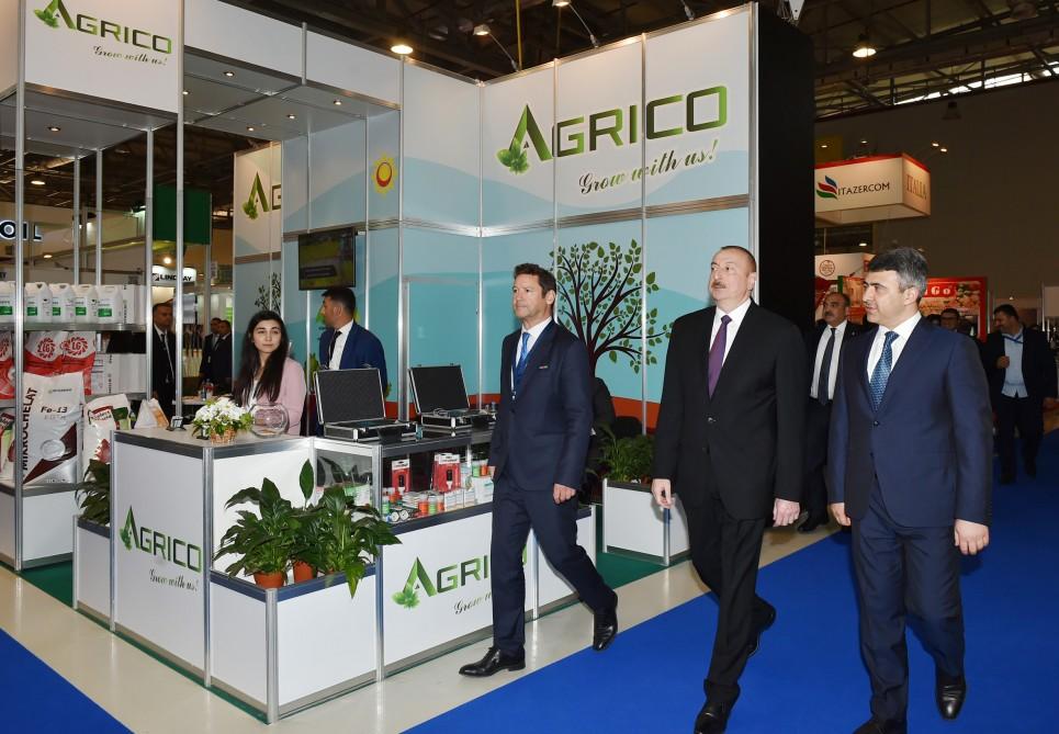 President Aliyev views 25th Azerbaijan International Food Industry and 13th Azerbaijan International Agriculture exhibitions (PHOTO)