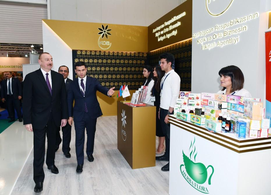 President Aliyev views 25th Azerbaijan International Food Industry and 13th Azerbaijan International Agriculture exhibitions (PHOTO)