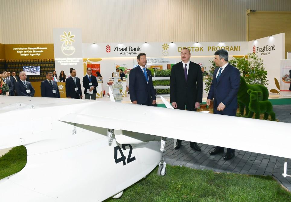 President Aliyev views 25th Azerbaijan International Food Industry and 13th Azerbaijan International Agriculture exhibitions (PHOTO)