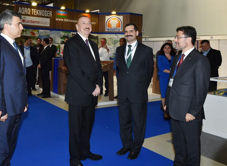 President Aliyev views 25th Azerbaijan International Food Industry and 13th Azerbaijan International Agriculture exhibitions (PHOTO)