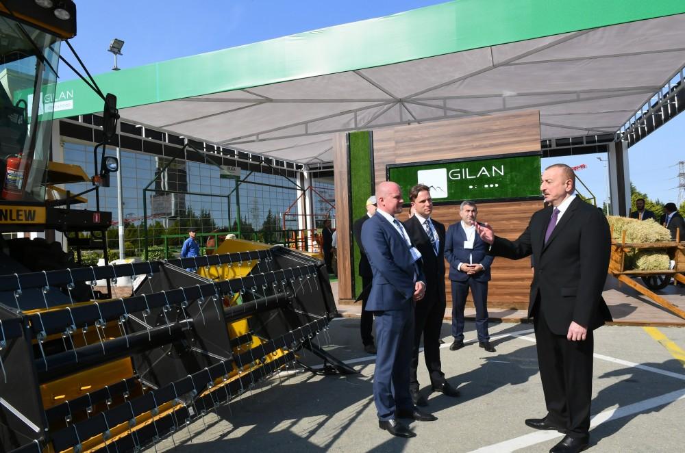President Aliyev views 25th Azerbaijan International Food Industry and 13th Azerbaijan International Agriculture exhibitions (PHOTO)