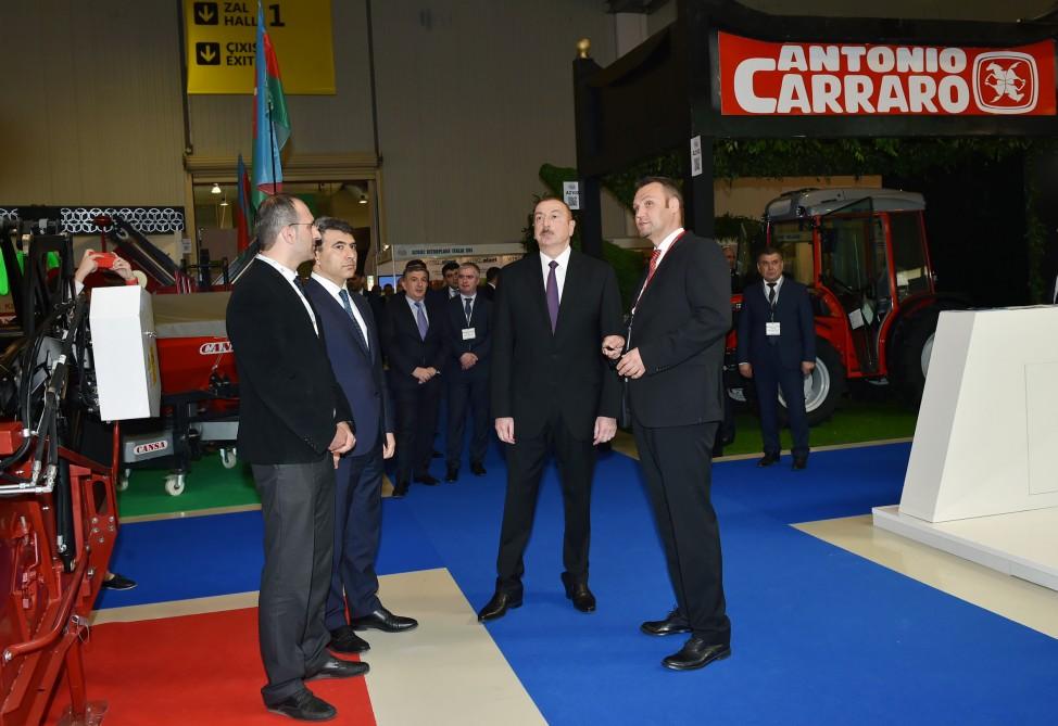 President Aliyev views 25th Azerbaijan International Food Industry and 13th Azerbaijan International Agriculture exhibitions (PHOTO)