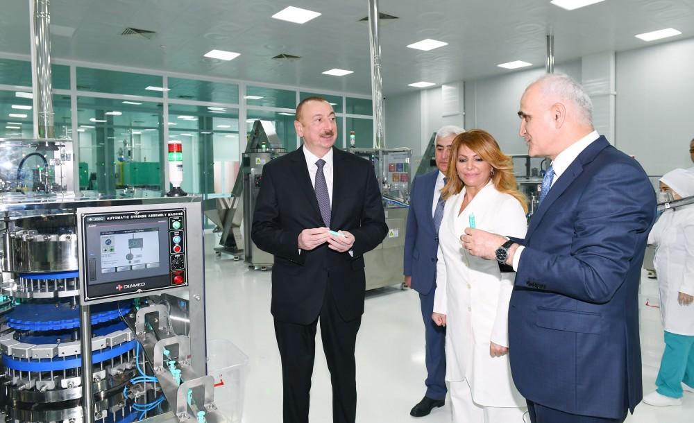 Ilham Aliyev attends opening of “Diamed Co” syringe plant in Pirallahi Industrial Park (PHOTO)
