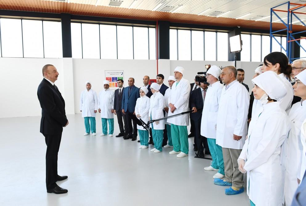 Ilham Aliyev attends opening of “Diamed Co” syringe plant in Pirallahi Industrial Park (PHOTO)