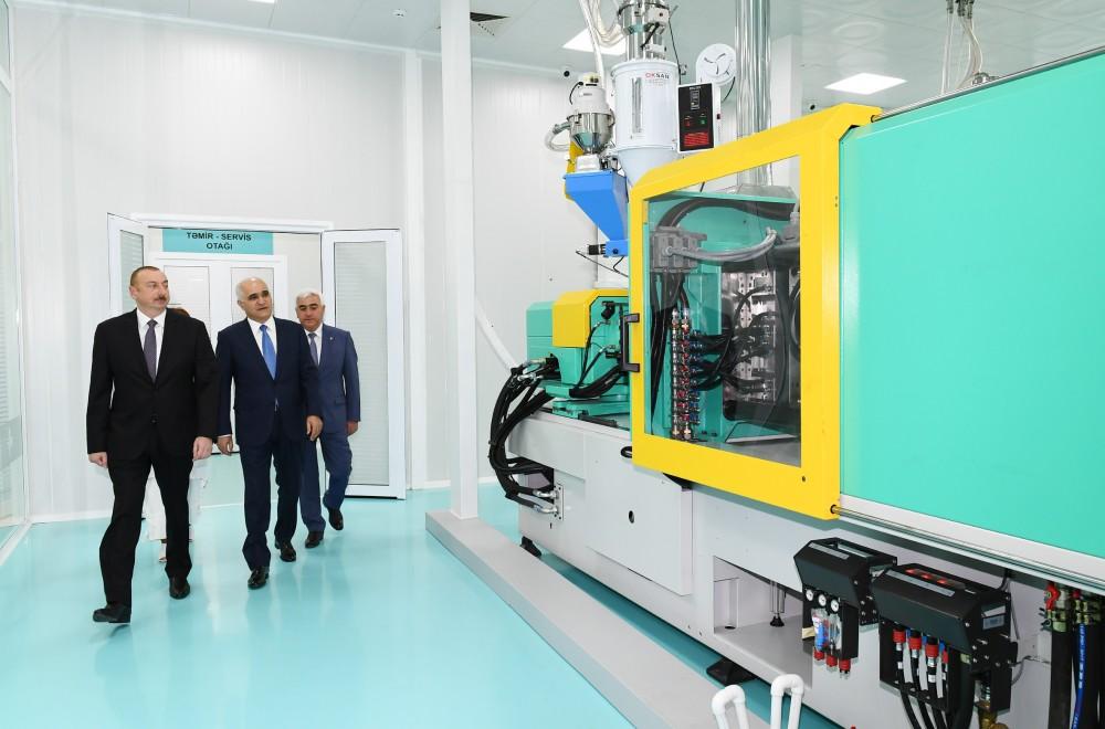 Ilham Aliyev attends opening of “Diamed Co” syringe plant in Pirallahi Industrial Park (PHOTO)