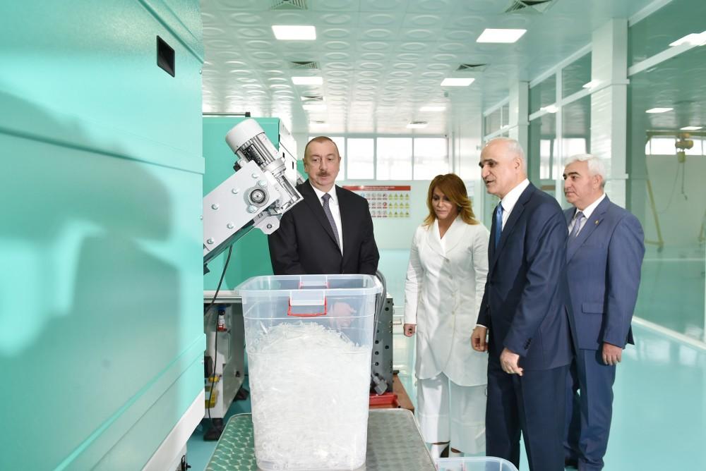 Ilham Aliyev attends opening of “Diamed Co” syringe plant in Pirallahi Industrial Park (PHOTO)