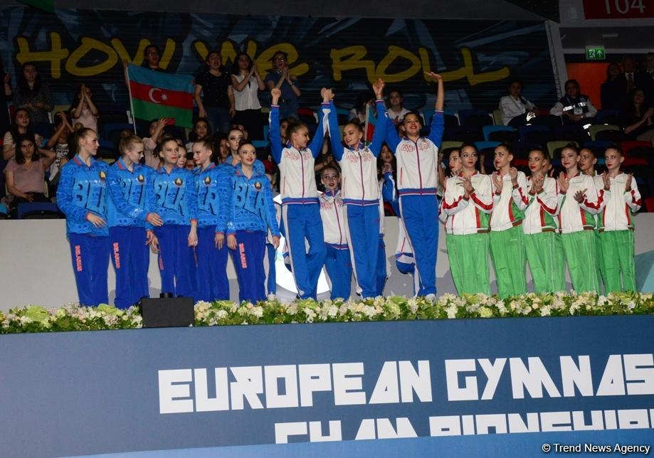 Winners in team standings, all-around group exercises of FIG Rhythmic Gymnastics World Cup awarded in Baku (PHOTO)