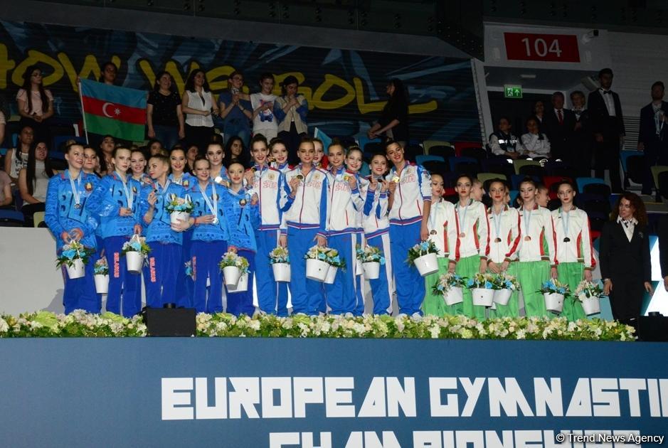 Winners in team standings, all-around group exercises of FIG Rhythmic Gymnastics World Cup awarded in Baku (PHOTO)