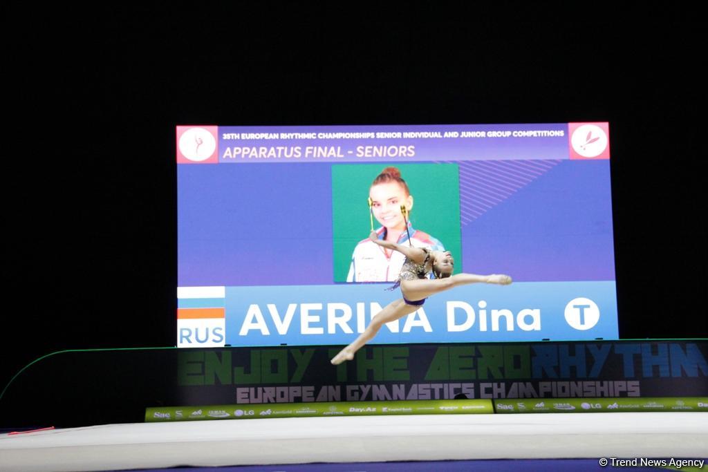 Russian gymnast grabs gold in exercises with clubs at European Championships in Baku