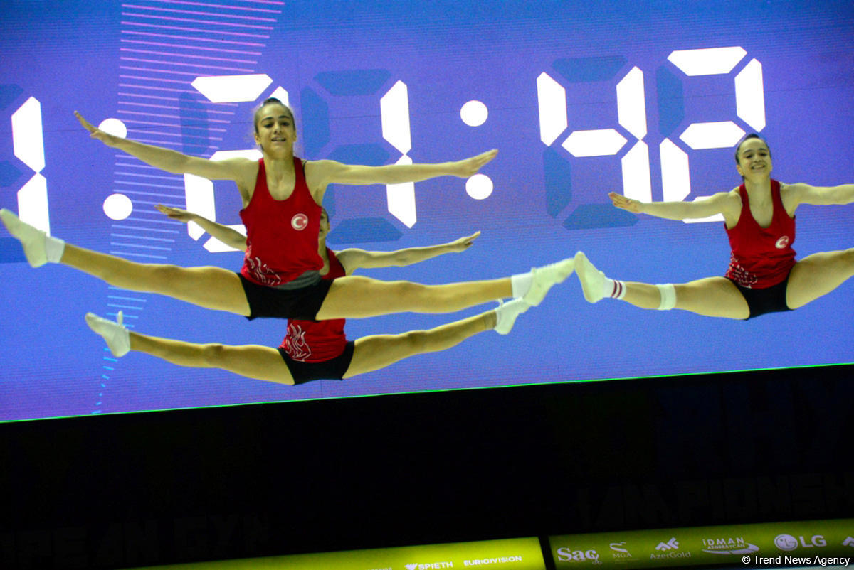 Training underway in Baku for European Aerobic Gymnastics Championships (PHOTO)