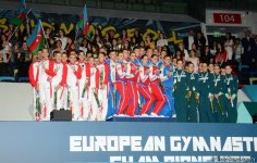Awarding ceremony of winners of European Aerobic Gymnastics Championships in team competition among senior gymnasts held in Baku (PHOTO)