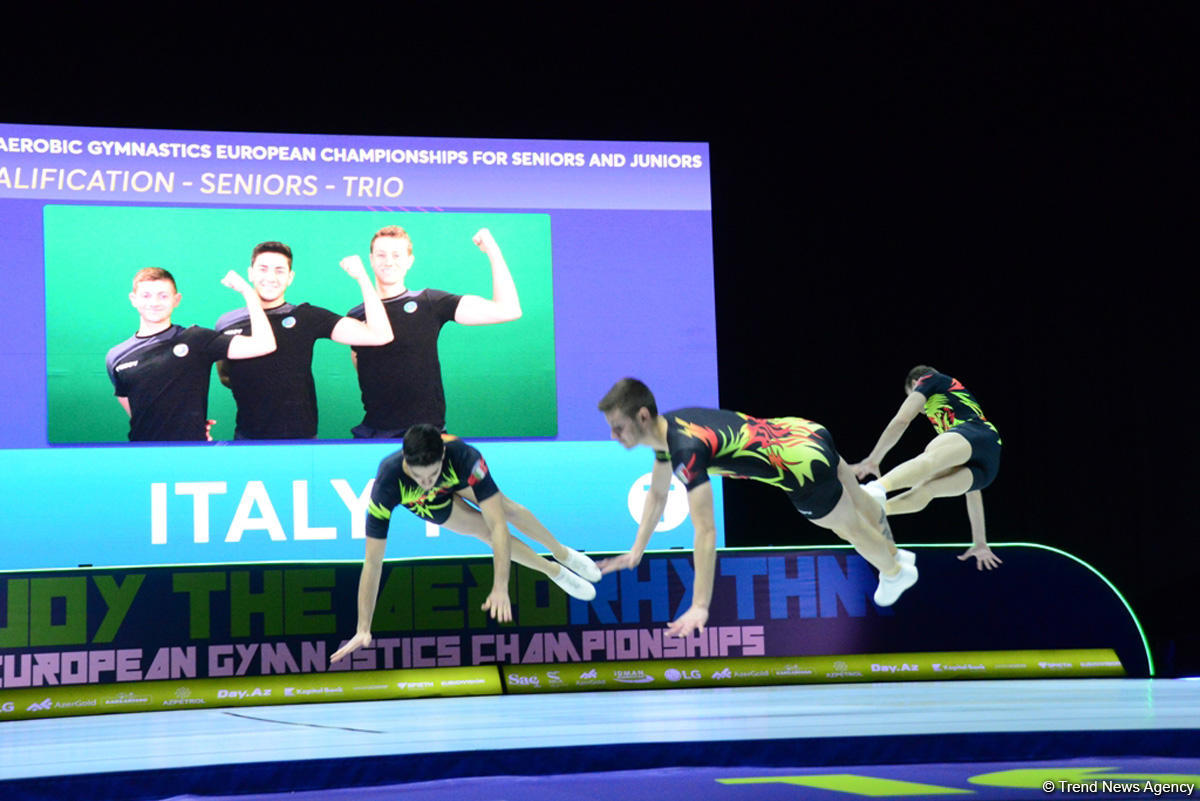 Competitions as part of Day 2 of European Aerobic Gymnastics Championships in Baku continue (PHOTO)