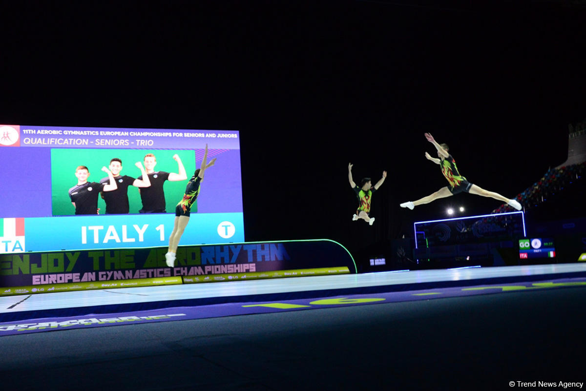 Competitions as part of Day 2 of European Aerobic Gymnastics Championships in Baku continue (PHOTO)