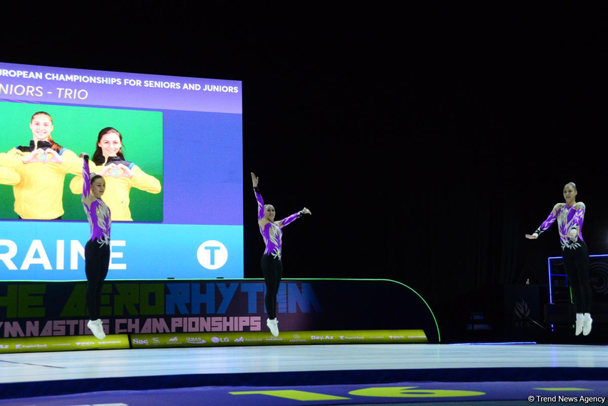 Competitions as part of Day 2 of European Aerobic Gymnastics Championships in Baku continue (PHOTO)