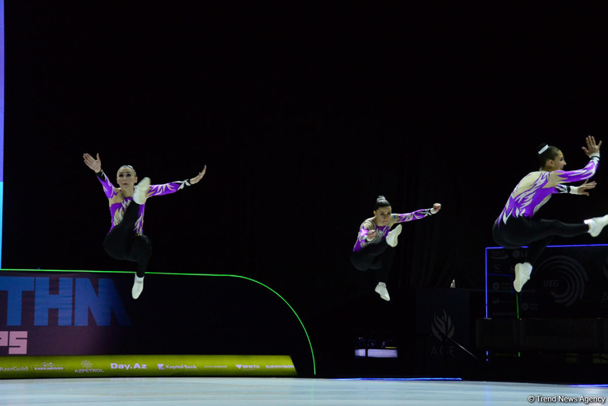 Competitions as part of Day 2 of European Aerobic Gymnastics Championships in Baku continue (PHOTO)