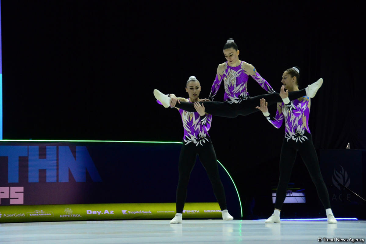 Competitions as part of Day 2 of European Aerobic Gymnastics Championships in Baku continue (PHOTO)